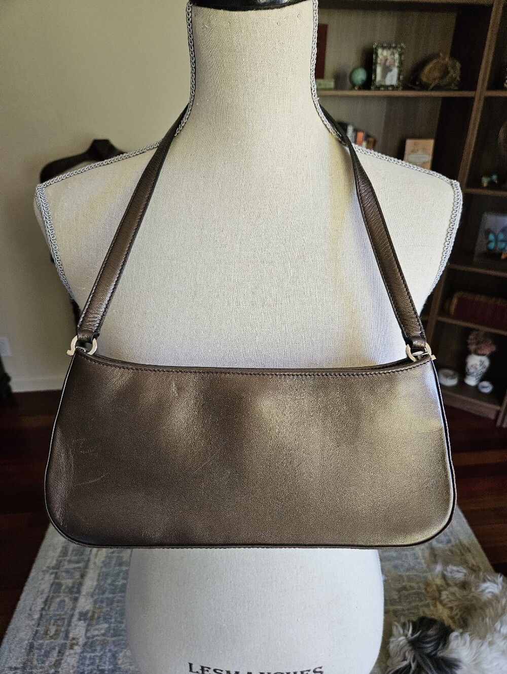 Ferragamo Bronze Leather Shoulder Bag